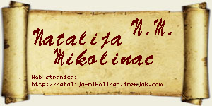 Natalija Mikolinac vizit kartica